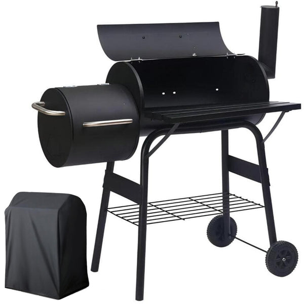 Portable BBQ Charcoal Grill with Cover, Black