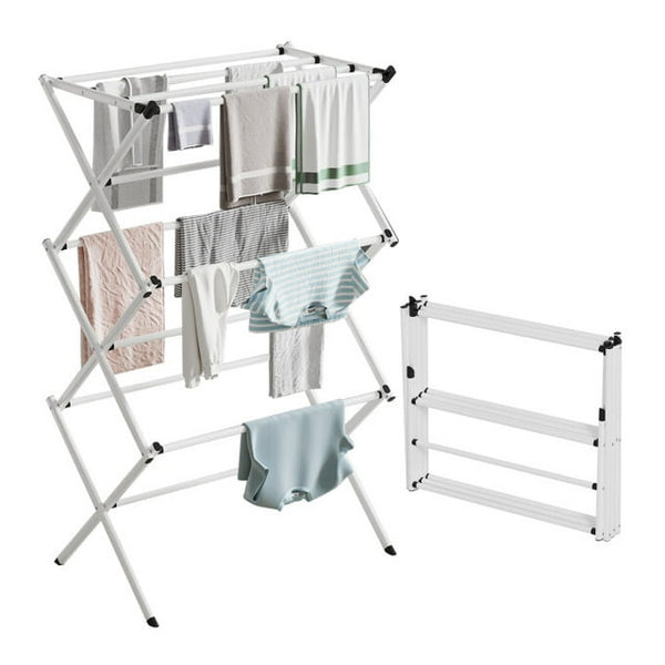 SUGIFT Folding Clothes Drying Rack, Dry Laundry and Hang Clothes,Towel Rack for Storage, White