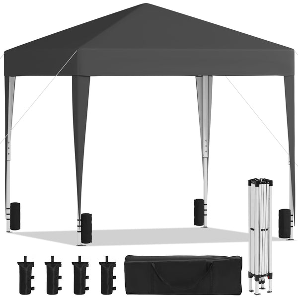 10x10 Pop Up Canopy Instant Outdoor Canopy Tent for Events, Camping, and Backyard, Black