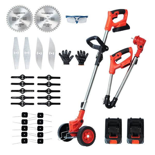 Electric Weed Wacker, 21V Cordless Weed Eater, Foldable String Trimmer