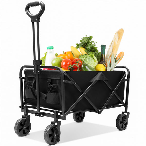 Multi-Purpose Big Bucket Cart, Black Wagon, 25 inches in Height