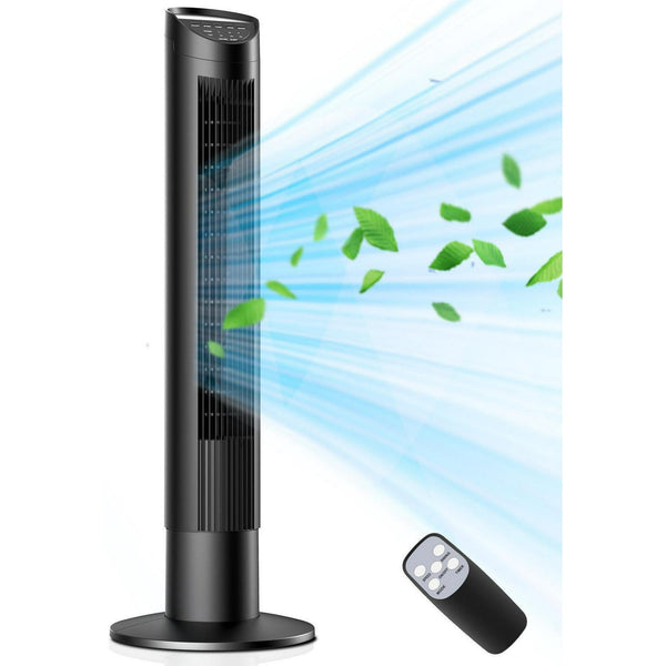 Tower Fan for bedroom, 60¡ã Oscillating Standing Fan with Remote