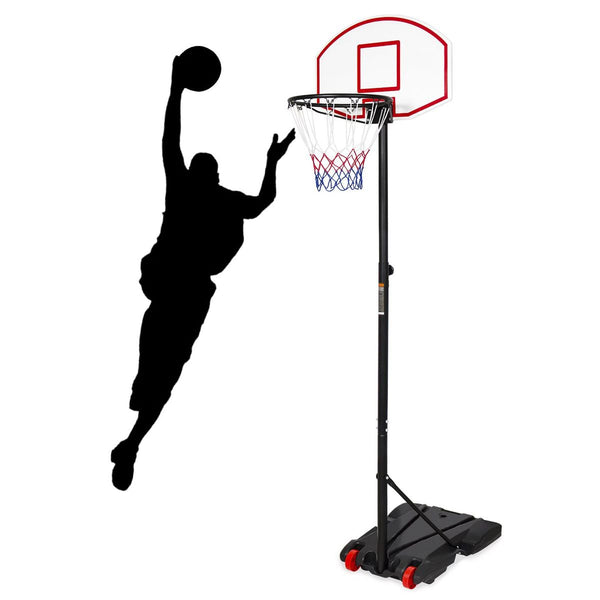 SKONYON Portable Basketball Hoop System 5.2-7 FT Adjustable Kid Indoor Outdoor W/ Wheels