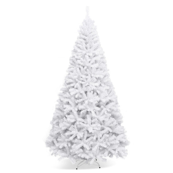 9 Feet White Christmas Tree with Metal Stand