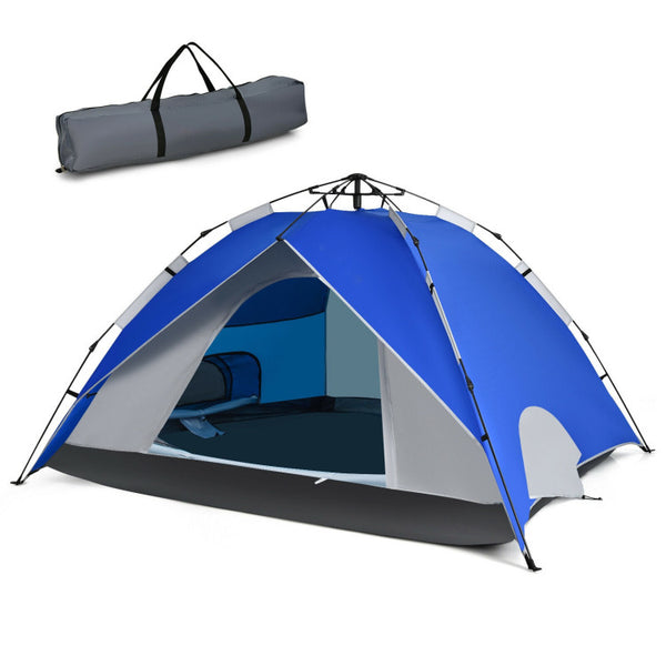 2 in 1 4 Person Instant Pop-up Waterproof Camping Tent