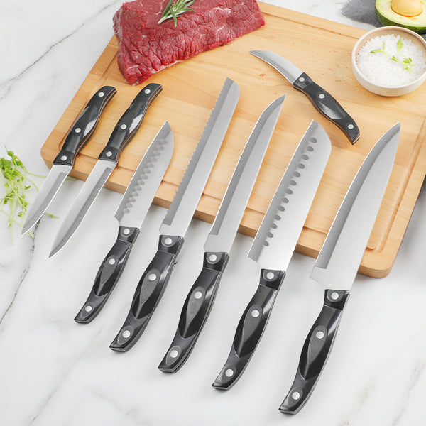 19 Pieces Knife Block Set with Block,