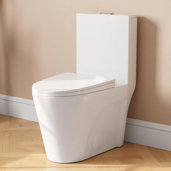 Toilet Elongated One Piece Toilet for Bathrooms