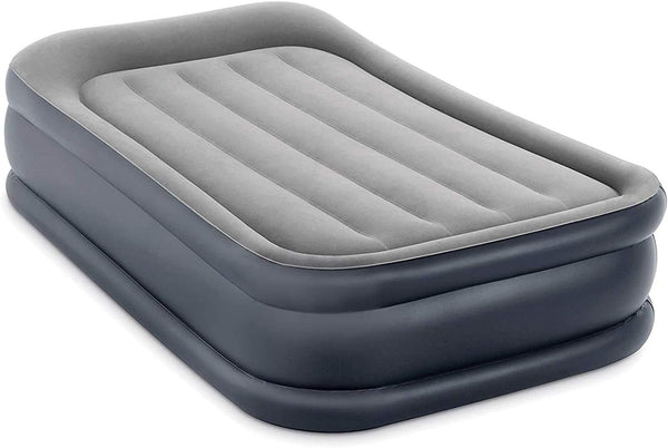 Deluxe Pillow Rest Air Mattress 300lb Weight Capacity, Grey