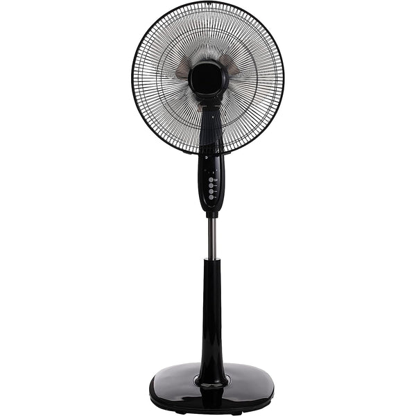 16in Oscillating Adjustable Pedestal Fan with 3 Speeds, Black