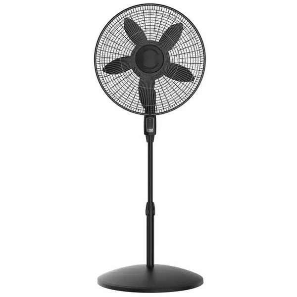 18inch Large Room Pedestal Fan with Remote Control, Black