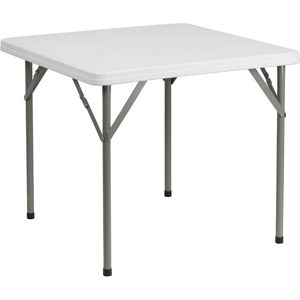 2.85ft Square Plastic Folding Table White