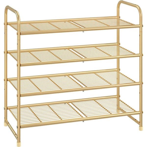 3 Tier Stackable Shoe Rack, White