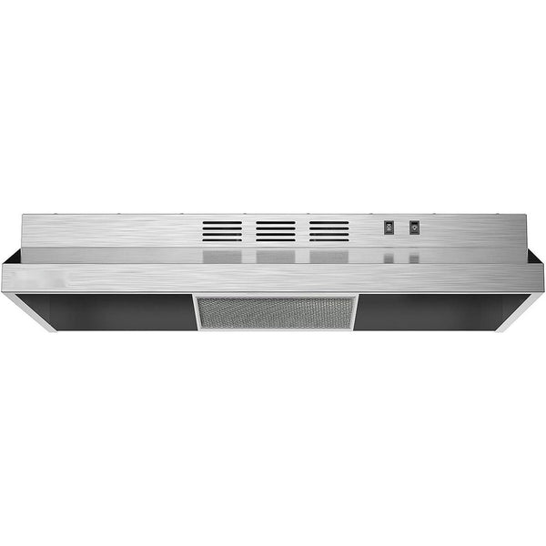 BCSQ130SS Three Speed Glacier Under-Cabinet Range Hood with LED Lights ADA Capable, 1.5 Sones, 375 Max Blower CFM, 30 Inch, Stainless Steel