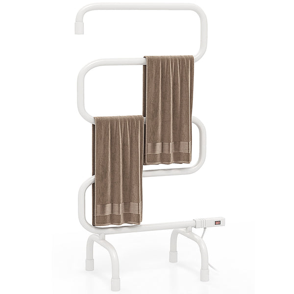 Electric Towel Warmer Drying Rack, White