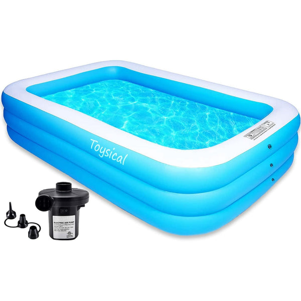 Inflatable Pool for Kids and Adults with Pump