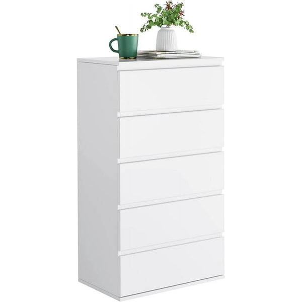 White Dresser 5 Drawer Dresser