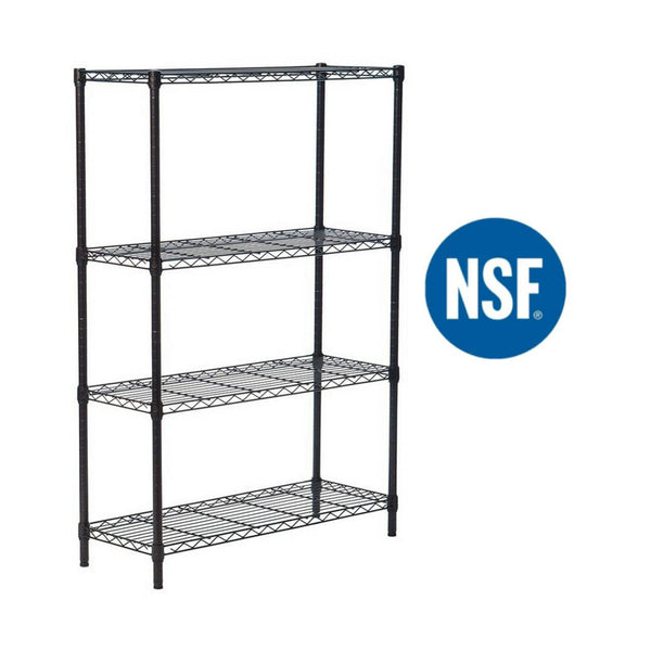 4 Layer Wire Shelving Rack Metal Shelf Adjustable Unit Garage Storage