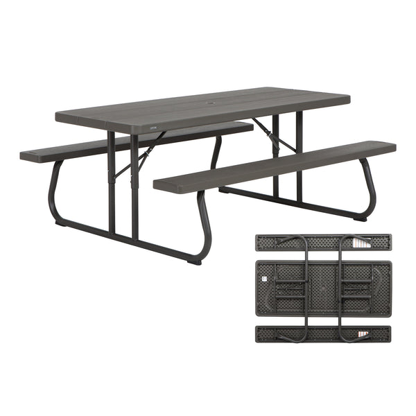 5 Foot Folding Table, black