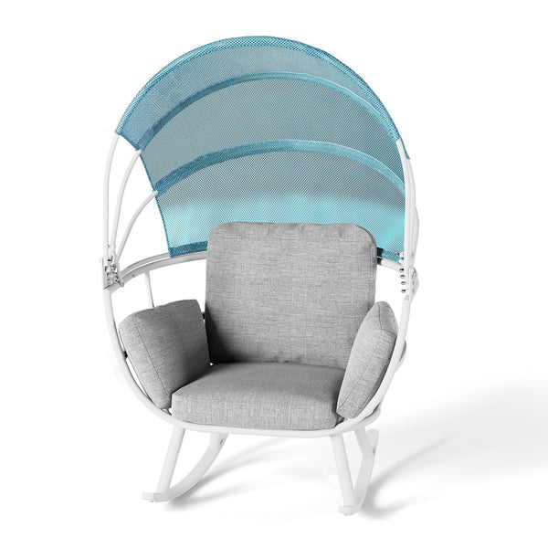 Egg Chair Outdoor Aluminum Rocking Lounge