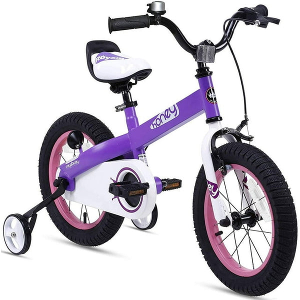 Honey Lilac 16 inch Kids Bike with Kickstand and Training Wheels