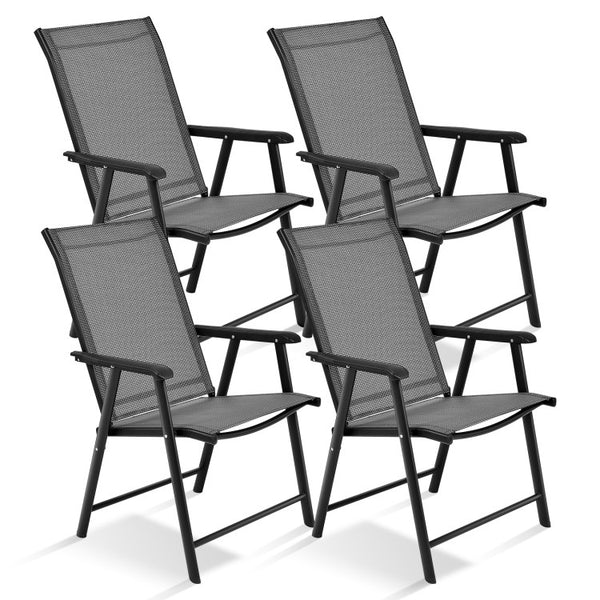 4 Pack Patio Folding Chairs Portable for Outdoor Camping