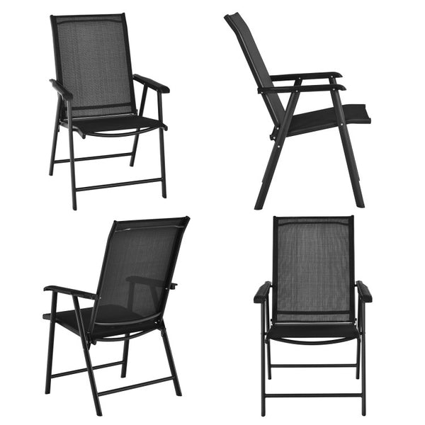 4 Pack Patio Folding Chairs Portable for Outdoor Camping